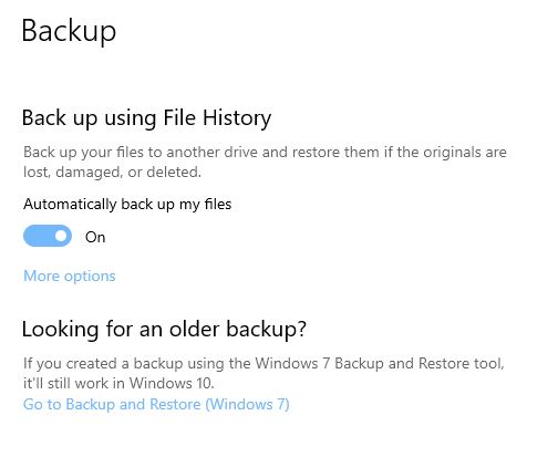 ITperfection, backup and recovery, window 10, file history-01